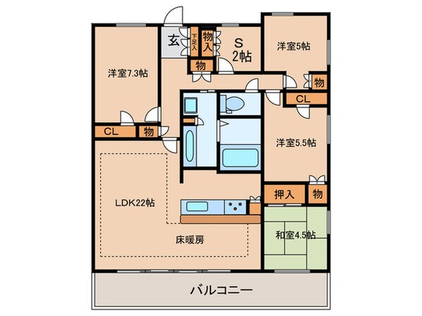 東山公園レジデンスの物件間取画像